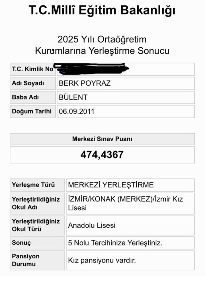 Berk Poyraz Bülent - LGS